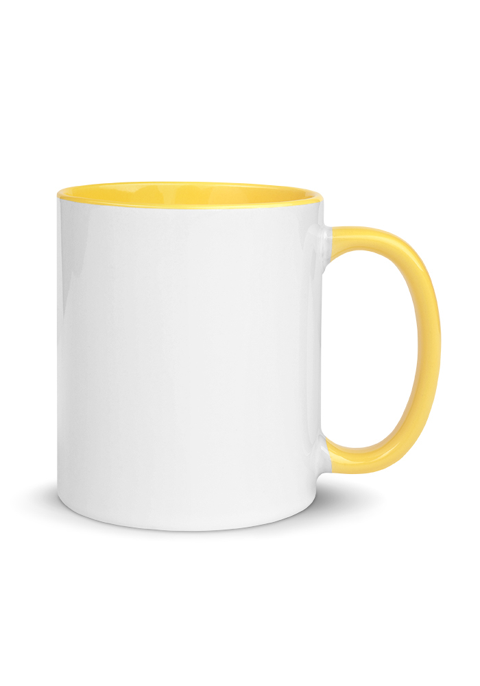 tsgabrielle® • White Mug with Color Inside • Yellow • 11 oz - View 4
