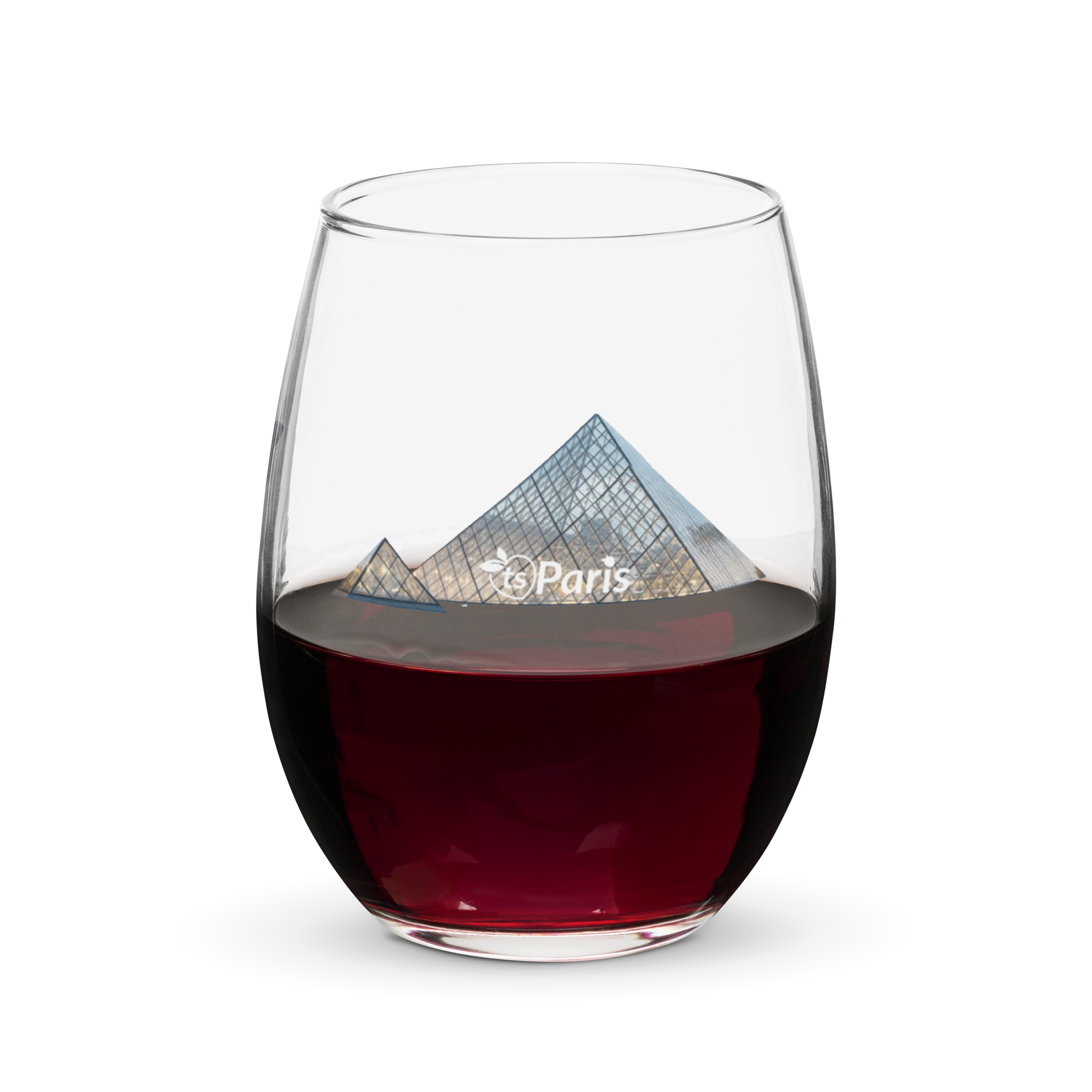 tsgabrielle® • Paris – Pirâmide do Louvre • Copo de Vinho sem Pé • 15 oz - View 3