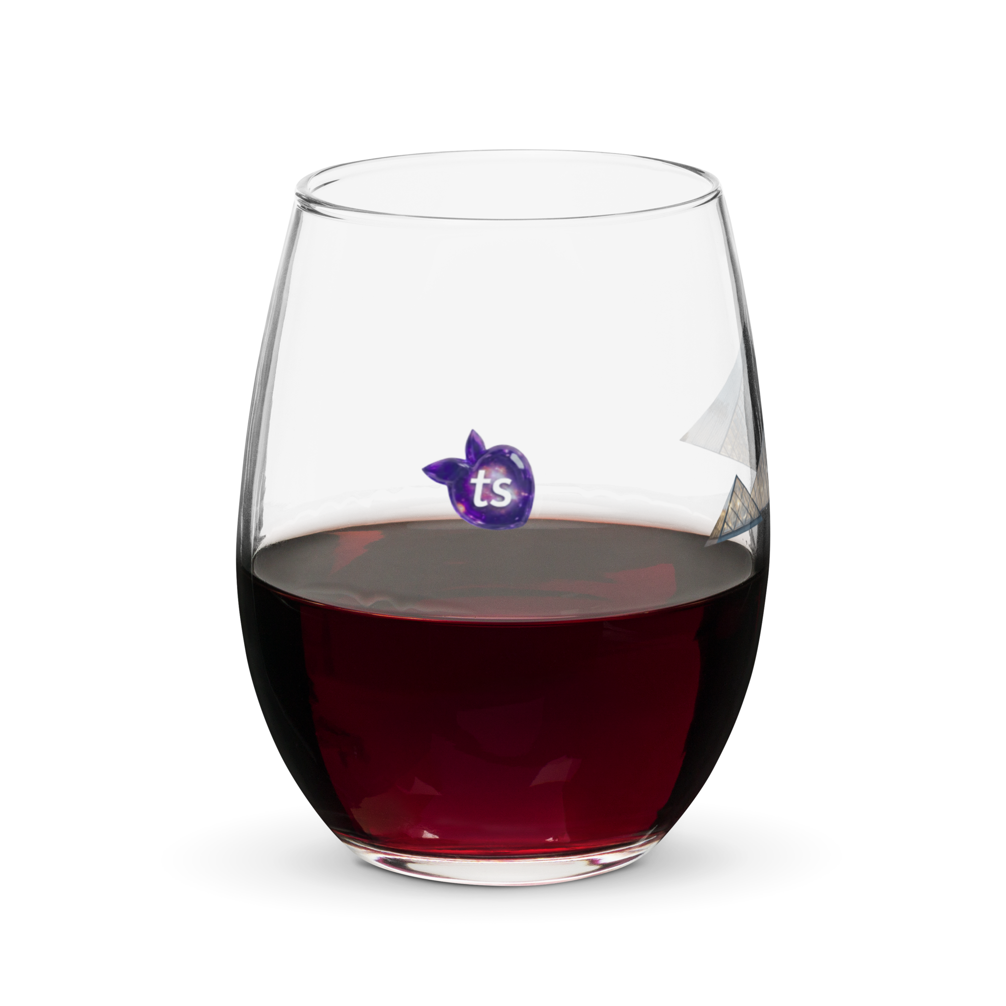 tsgabrielle® • Paris – Pirâmide do Louvre • Copo de Vinho sem Pé • 15 oz - View 4