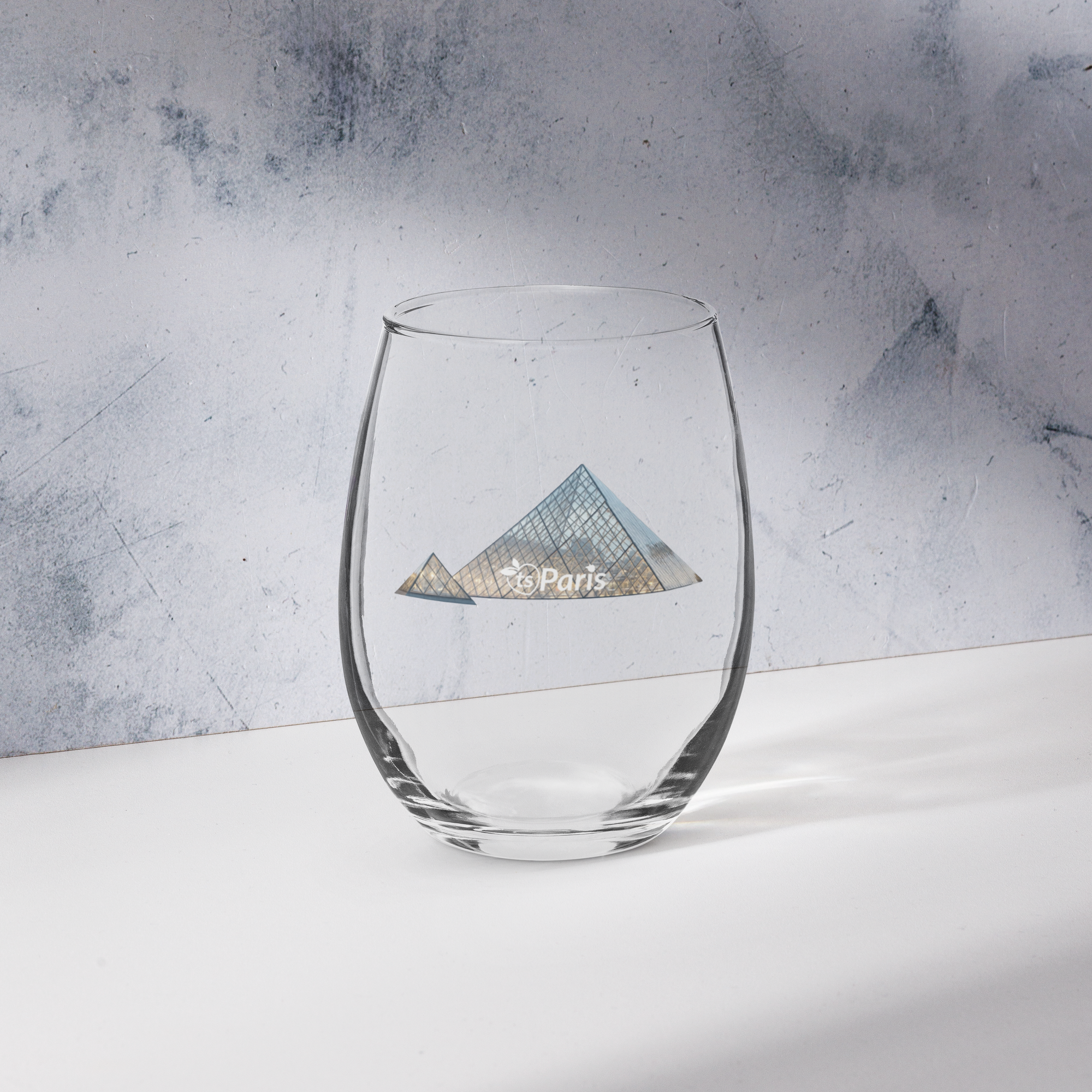 tsgabrielle® • Paris – Pirâmide do Louvre • Copo de Vinho sem Pé • 15 oz - View 13