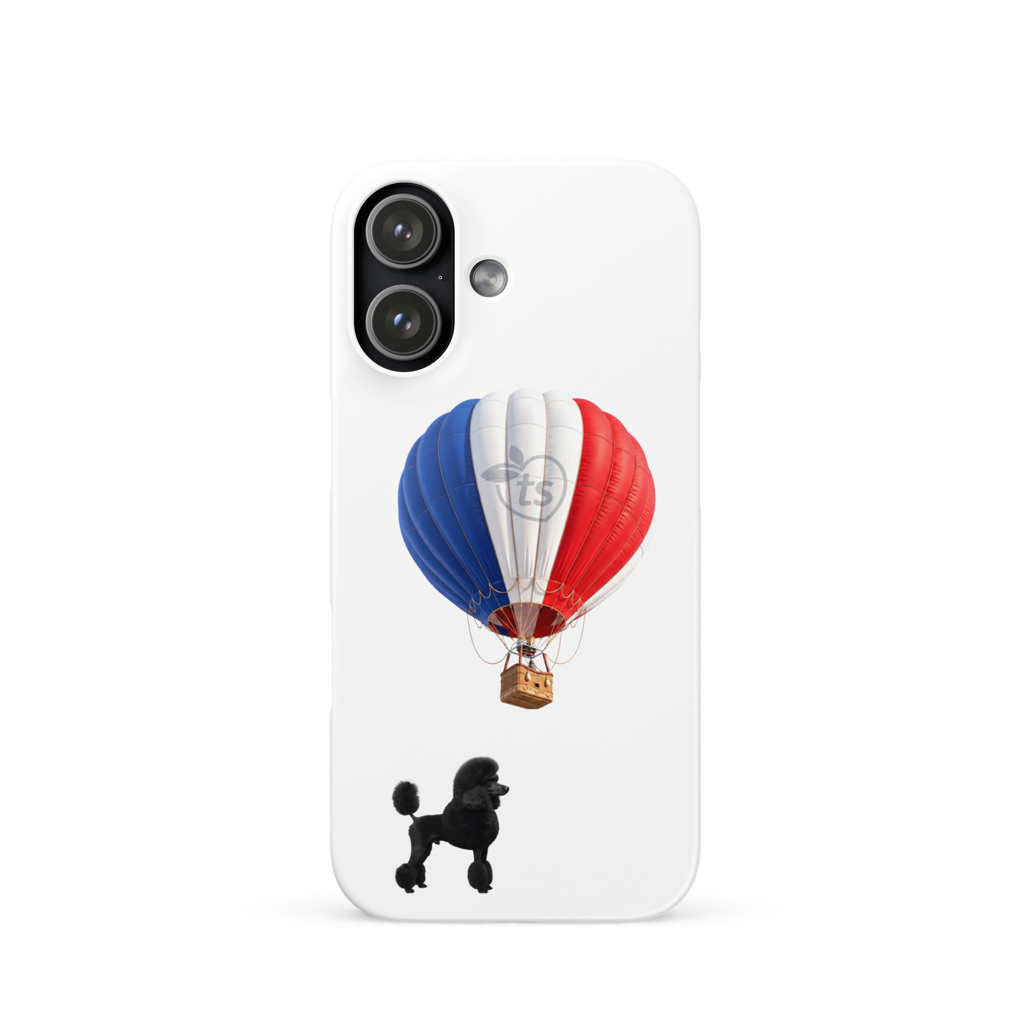 tsgabrielle® • Paris - Le Chien • capa snap compativel com iPhone® • branco • modelos recentes