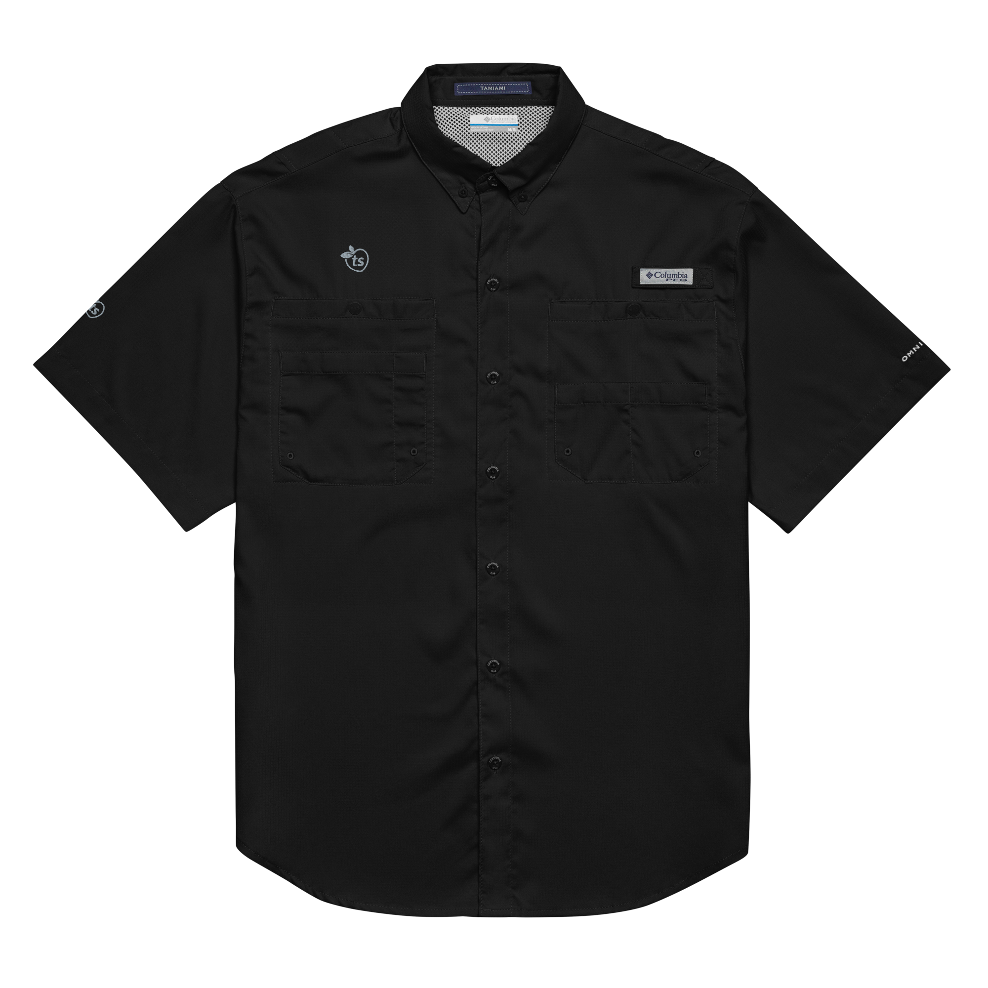 Columbia® by tsgabrielle® • Homem • Camisa de manga curta com botões • Cores escuras