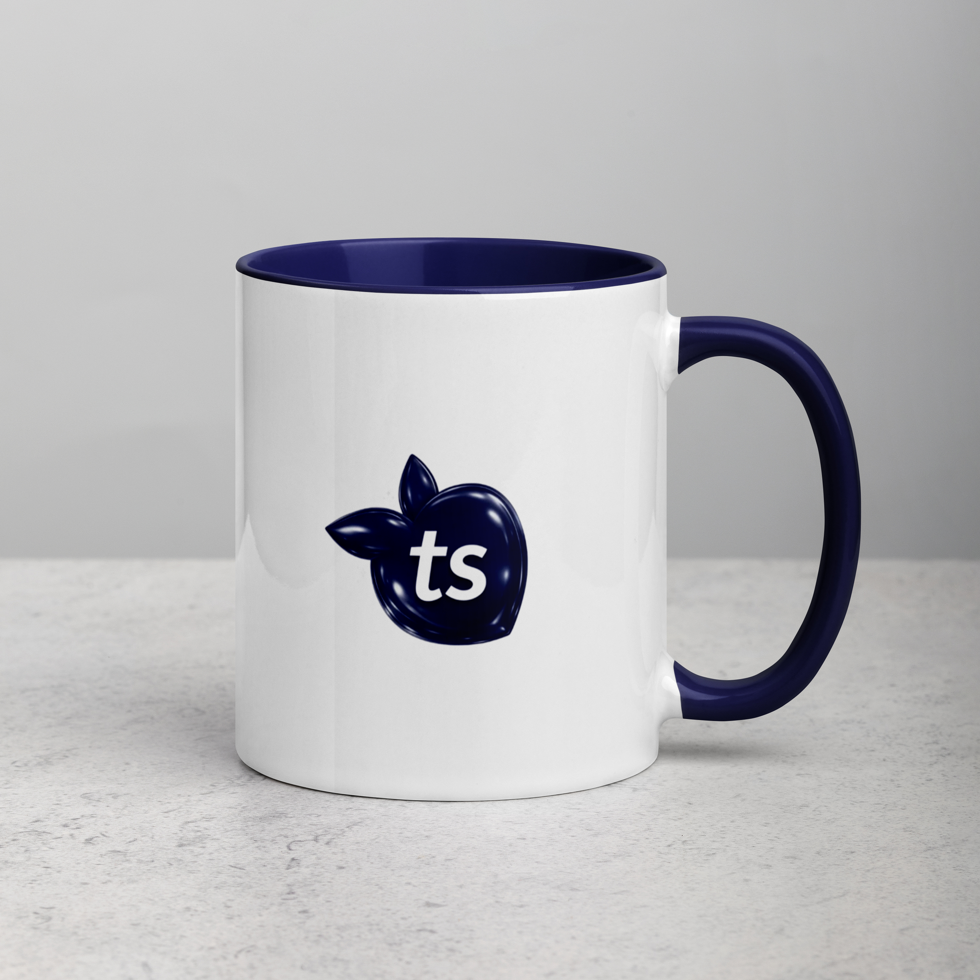 tsgabrielle® • caneca with Color Dark azul Inside • ceramica • 11 oz - View 3