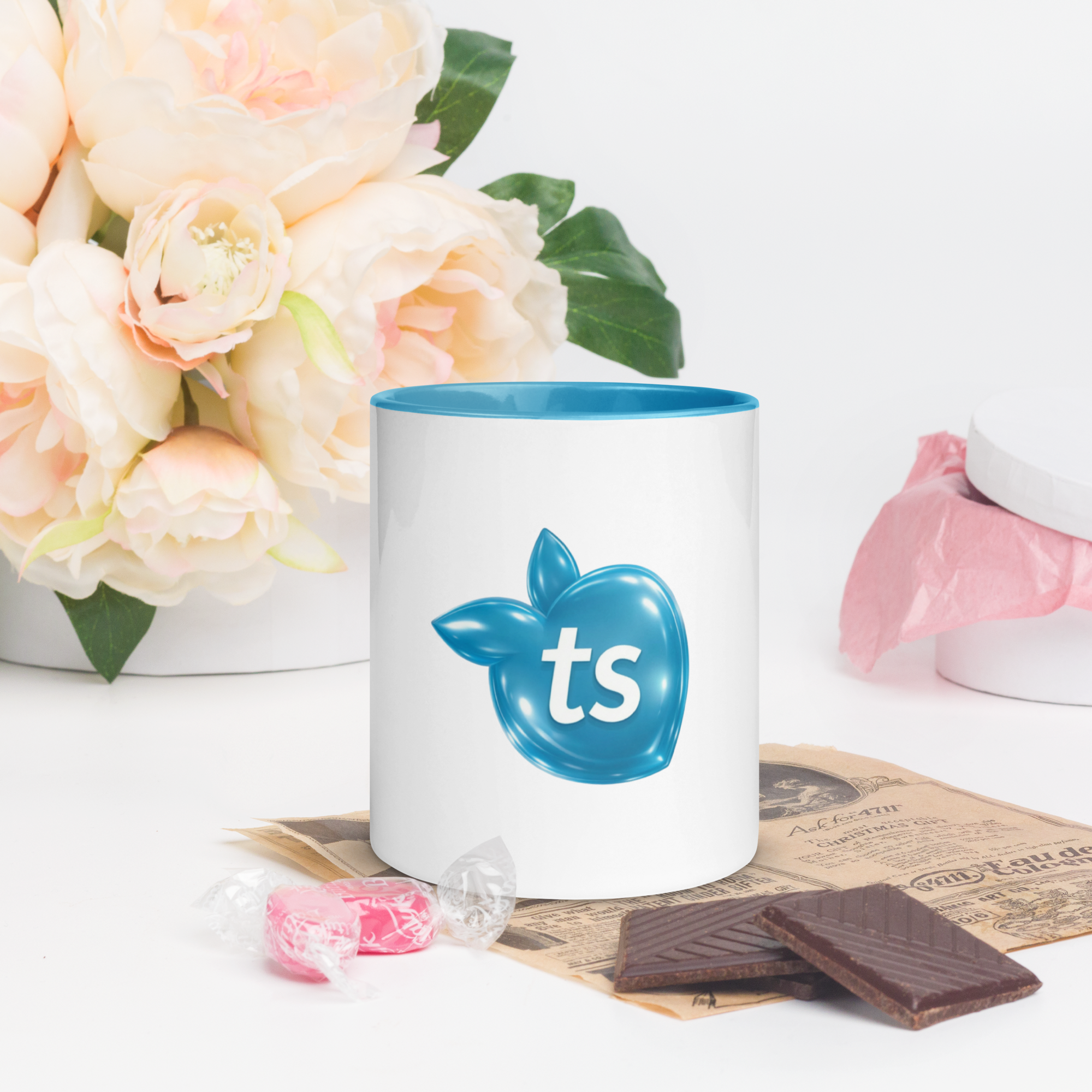 tsgabrielle® • Caneca com Interior Azul-Claro • Cerâmica • 2 Tamanhos - View 8
